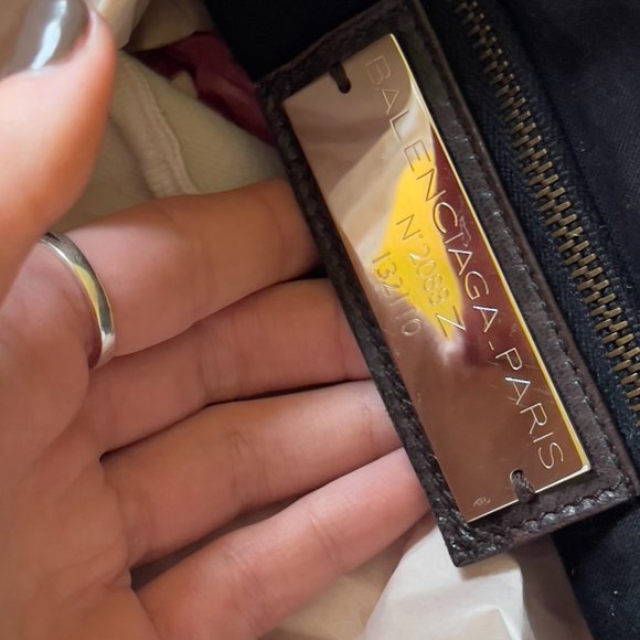 *Sold* Balenciaga Motorcycle Brown Weekender Work Handbag - Picture 7 of 7